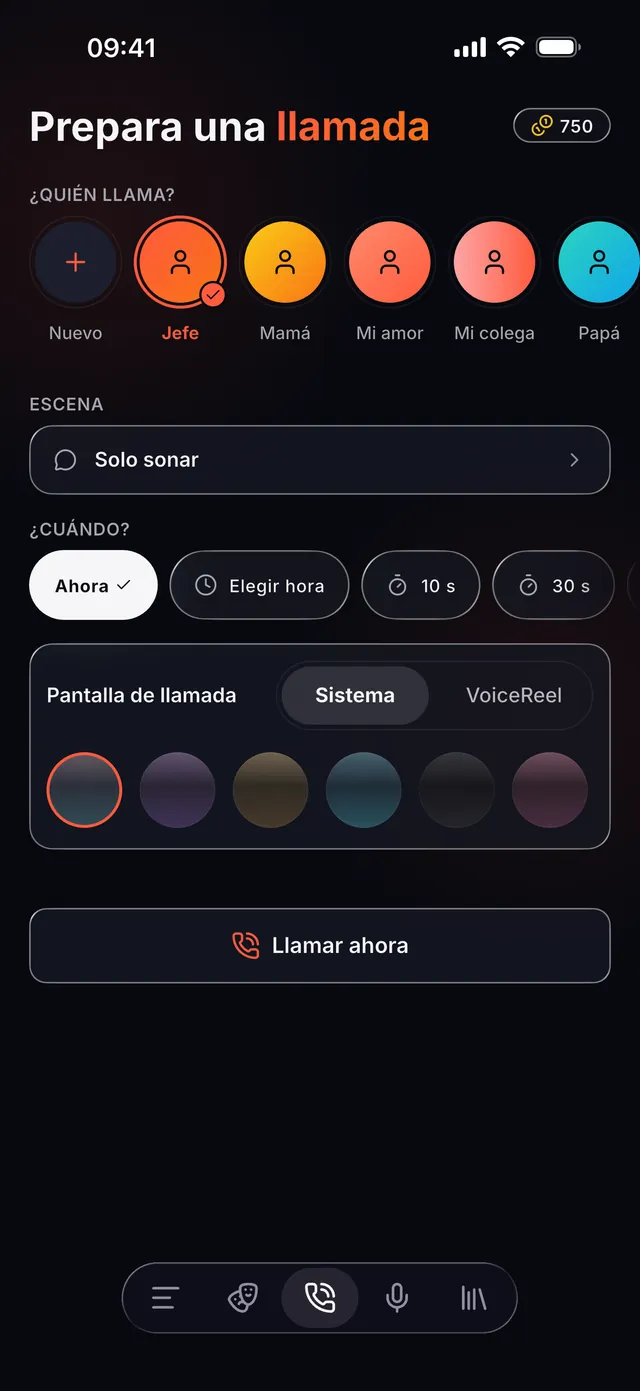 VoiceReel: Cambia tu Voz — Guiones, voces y llamadas en una sola app