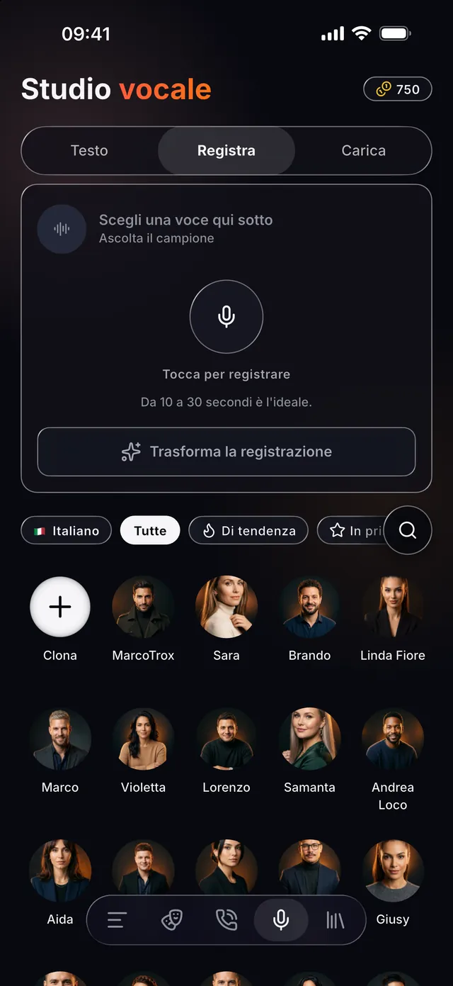 VoiceReel: Cambia Voce — Registra la voce, trasformala