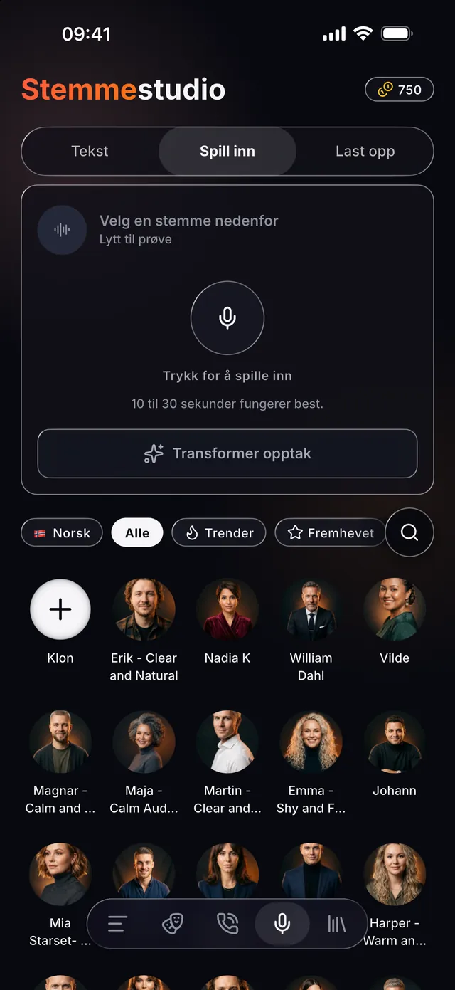 VoiceReel: Stemmeskifter — Spill inn stemmen, forvandle den