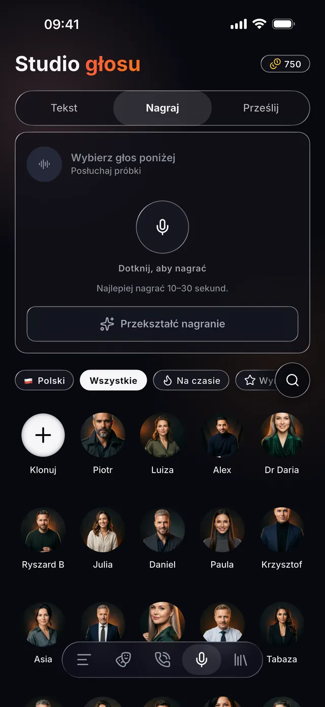 VoiceReel: Zmień Głos — Nagraj swój głos, przemień go