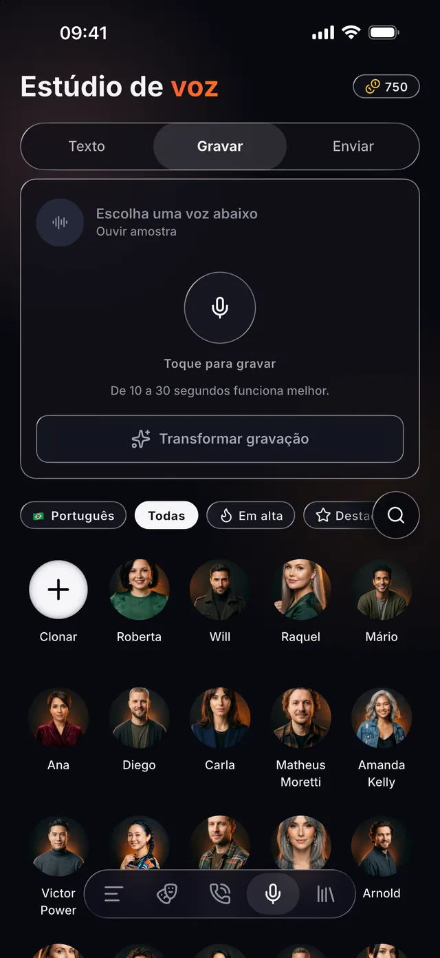 VoiceReel: Mude sua Voz — Grave e transforme sua voz