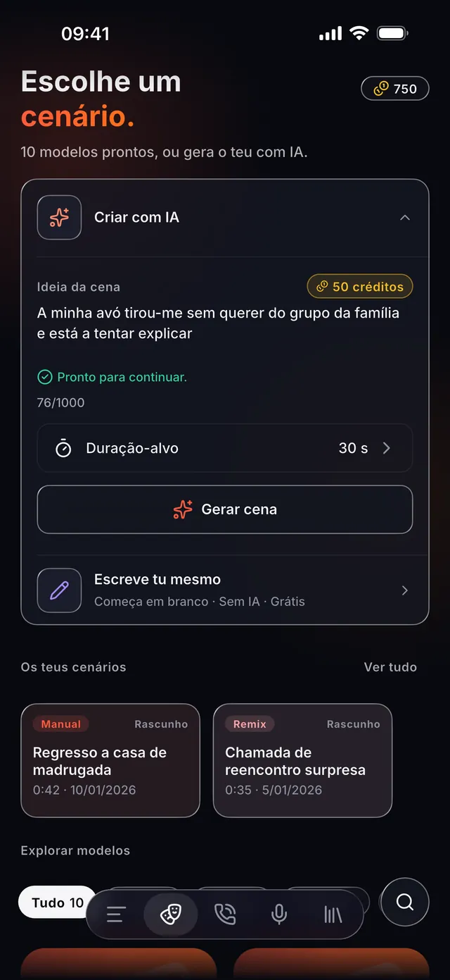 VoiceReel: Muda a Voz — Tu és o realizador