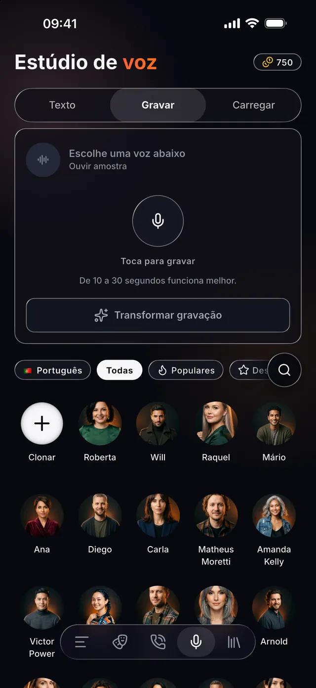 VoiceReel: Muda a Voz — Grava a tua voz, transforma-a